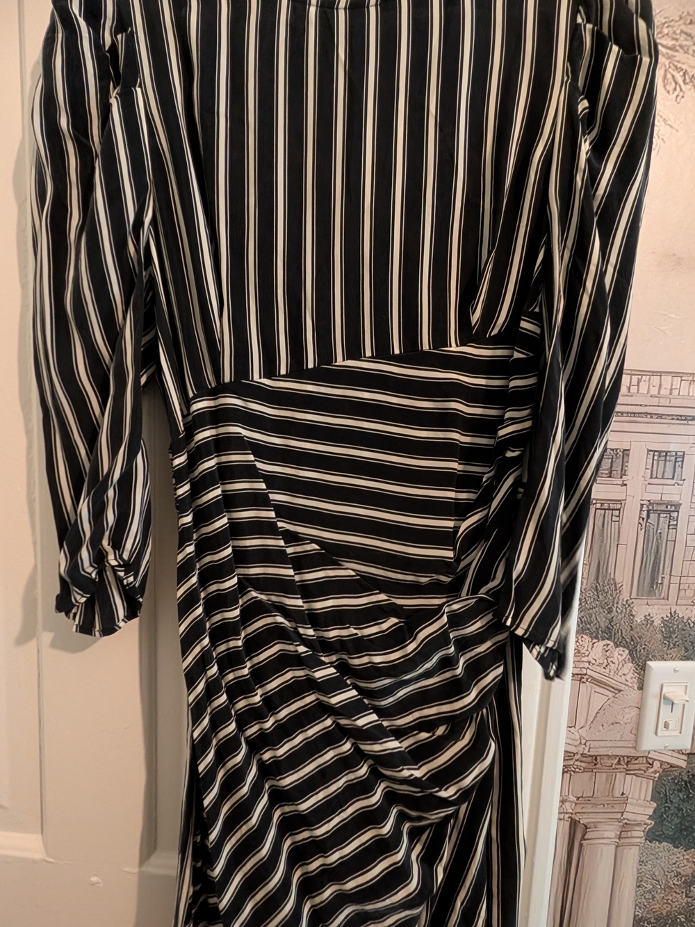Navy & White Striped Mini Dress